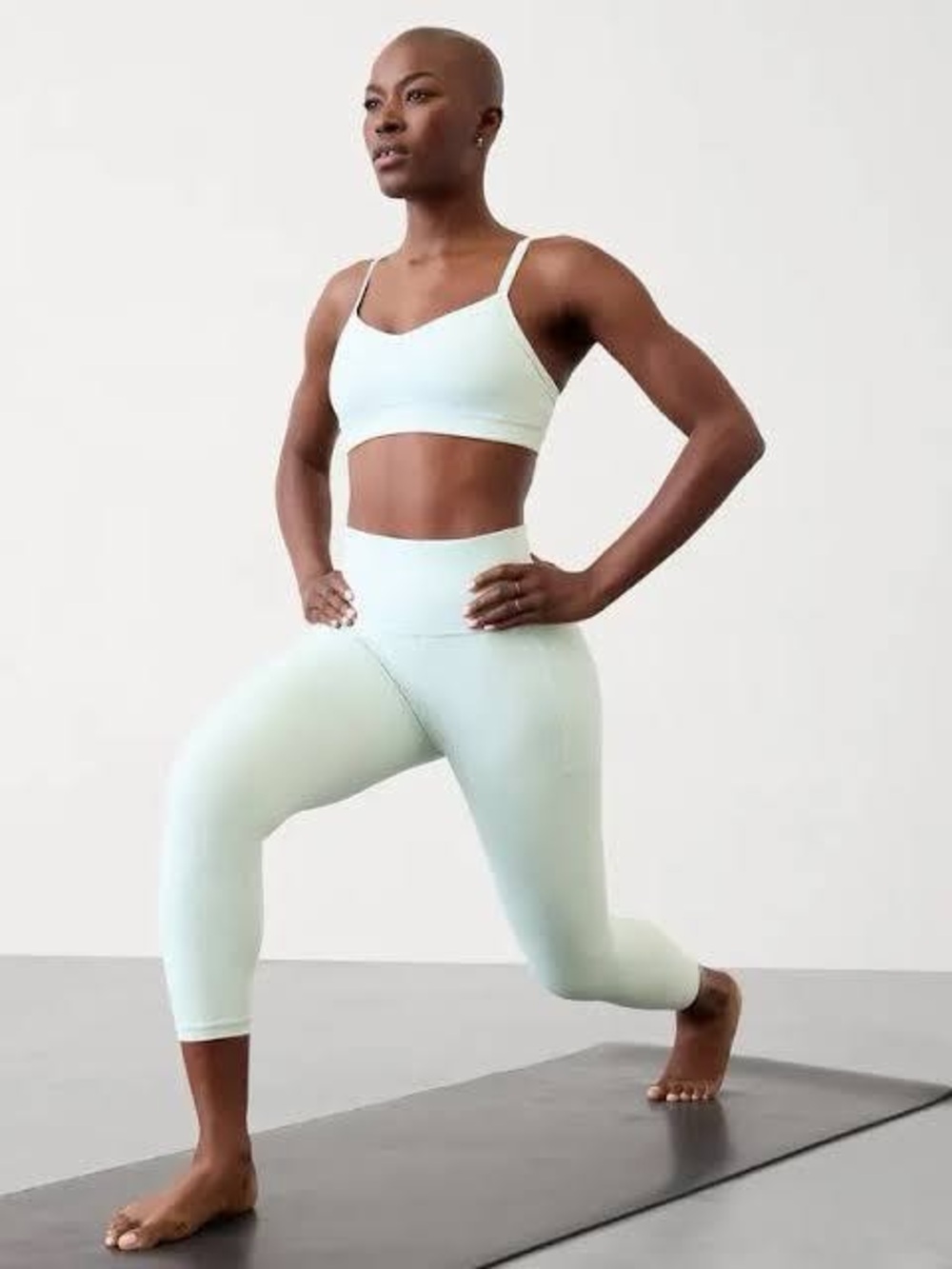 Athleta Salutation Stash High Rise 7/8 Leggings Glacier Blue Powervita Pockets